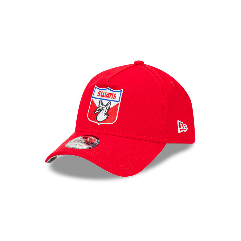 Sydney Swans Hat - Red Retro 9Forty A-Frame AFL Snapback Cap - New Era